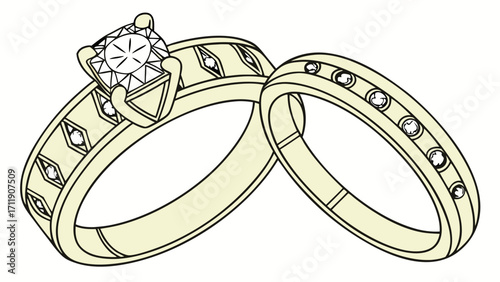 Wedding rings diamond rings engagement rings jewelry design couple rings gemstone rings precious stones rings illustration graphic design vector illustration jewelry illustration roman.