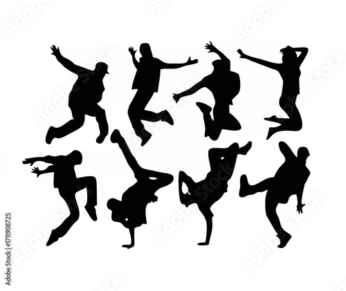 Hip Hop Dance Silhouettes.eps