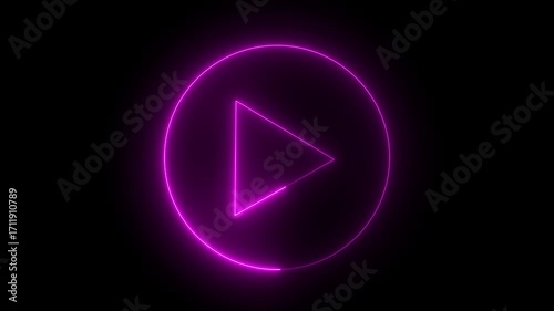 Abstract Audio icon. Glowing neon line musical note icon on black background. neon audio icon or sign and symbol. Neon music note icon.