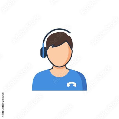 Customer service representative with headset, providing support and assistance.