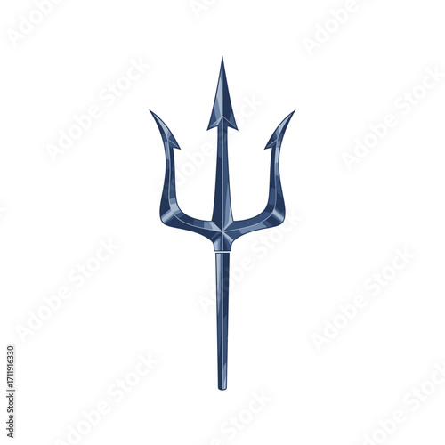Detailed Trident Illustration - A Symbol of Power and Mythology.