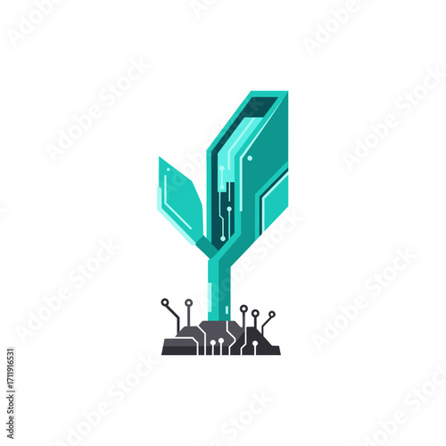 Digital Tree - A Symbol of Technology and Growth in the Modern World.