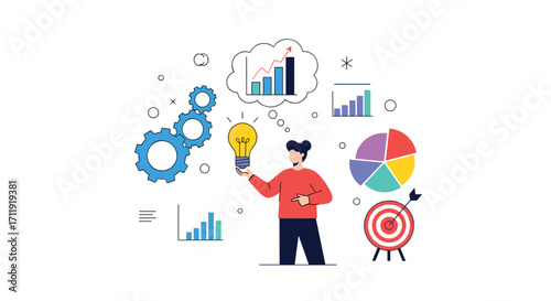 Brainstorming new ideas for business growth and strategic planning.