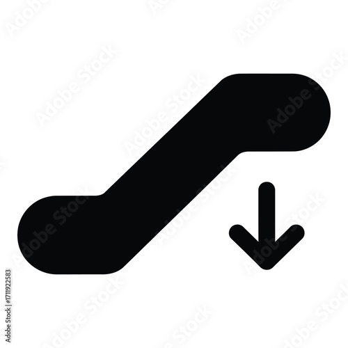 Download escalator symbol sign motion transportation movement accessibility public buildings silhouette