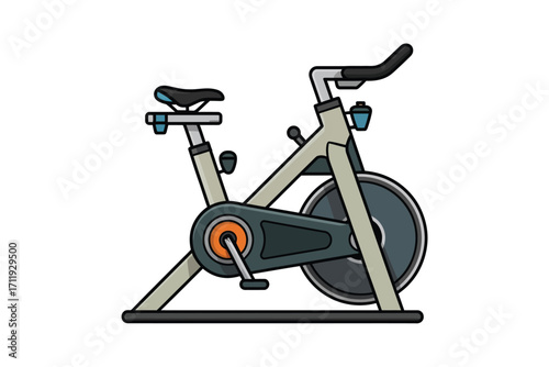 Modern stationary exercise bike for indoor cycling workouts