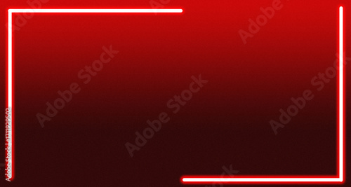 Red with white colour neno light effect frame, Glowing grainy background, noise texture futuristic dynamic poster header cover wallpaper banner backdrop design.