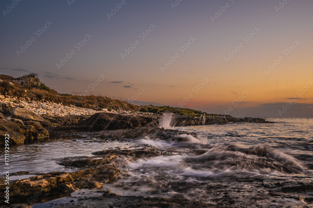Fototapeta premium Photos of the sea taken in Puglia, Torre Castiglione. abstract photos of the sea