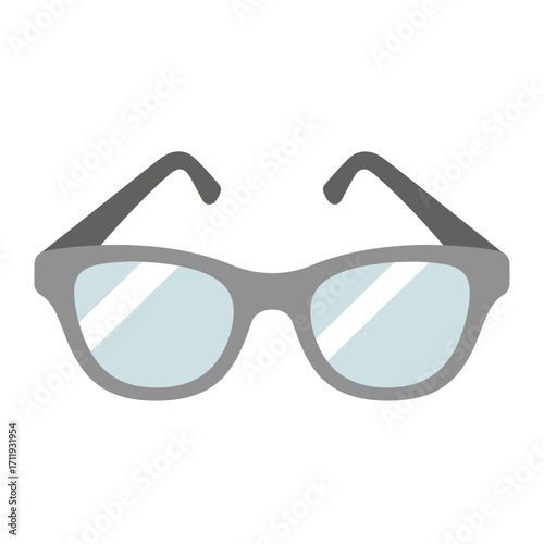 Stylish Gray Glasses with Clear Lenses for Vision Correction.