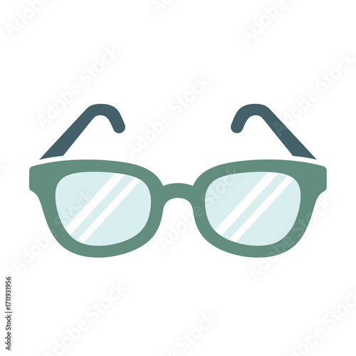 Stylish Green Glasses with Clear Lenses for Vision Correction.