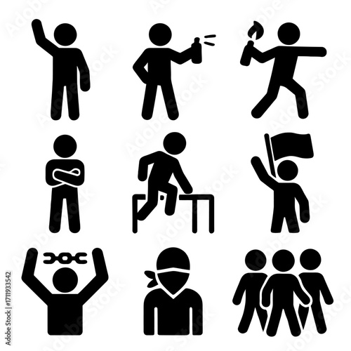 Activist and Protest Activities Icons