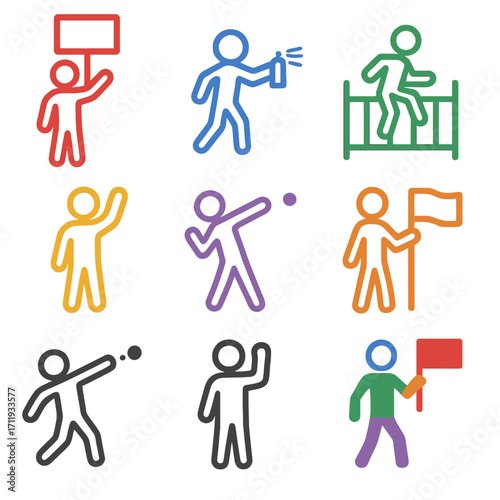 Activist and Protest Activities Icons