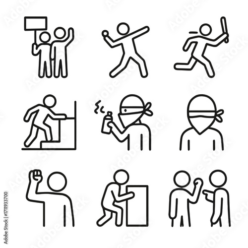 Activist and Protest Activities Icons
