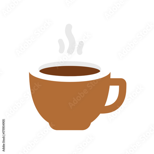 A steaming cup of coffee, a comforting and energizing beverage.
