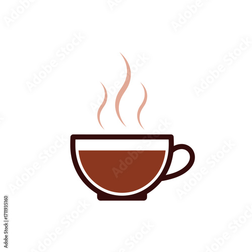 Aromatic Brew - A Cup of Hot Coffee with Rising Steam.