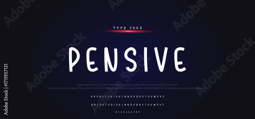 Unique alphabet playful style rounded font, unusual typography letters and numbers, vector illustration 10EPS