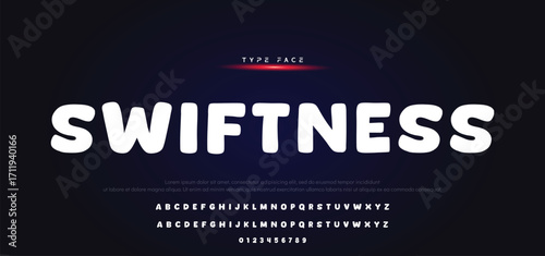 Vector of modern comical font and alphabet. Playful style font design, colorful childish alphabet, letters and numbers vector illustration