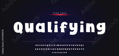 Vector of modern comical font and alphabet. Playful style font design, colorful childish alphabet, letters and numbers vector illustration