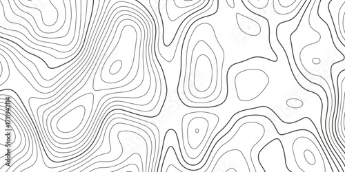 Topographic map background with geographic grid for hiking and mountain sport. luxury topographic wavy pattern and geographic grid map design. paper texture Imitation of a geographical map shades.