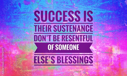 Принти на полотні Inspirational quote: “Success is their sustenance