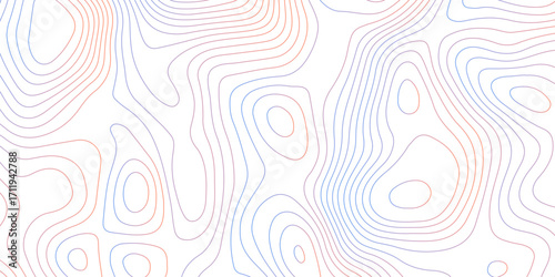 Topographic map background with geographic grid for hiking and mountain sport. luxury topographic wavy pattern and geographic grid map design. paper texture Imitation of a geographical map shades.