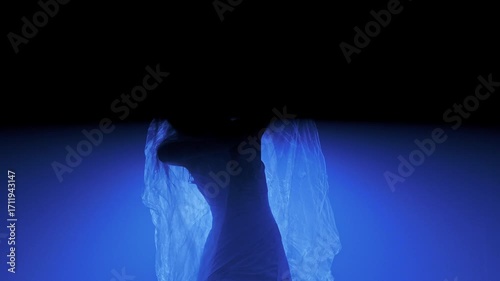 Dead bride ghost in Halloween horror concept