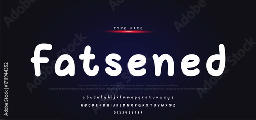 Kids style colorful font design, playful childish alphabet, letters and numbers vector illustration