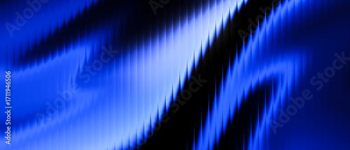 Abstract wavy blue glass effect background with liquid flow and a modern futuristic design.
