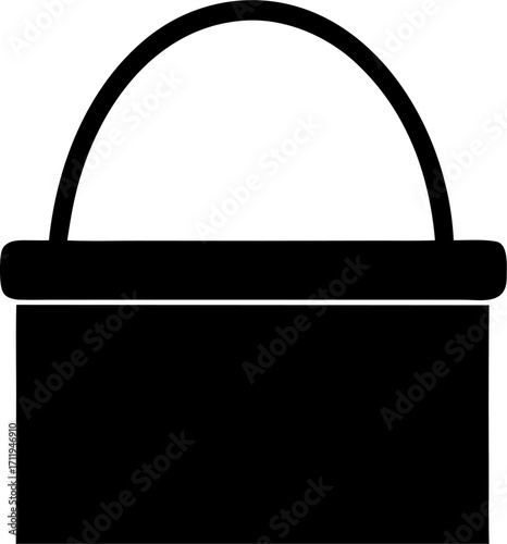 Picnic Basket Silhouette Vector Illustration | Outdoor Food Picnic Design