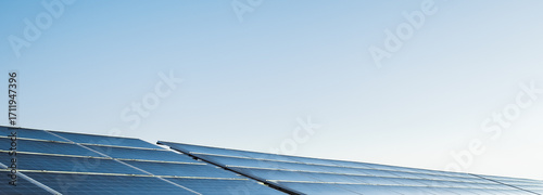 solar panels natural energy sky background sunlight