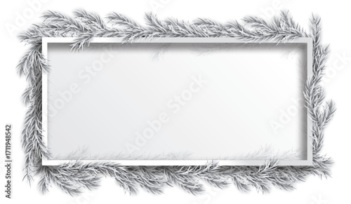 White Frame Frozen Twigs Header
