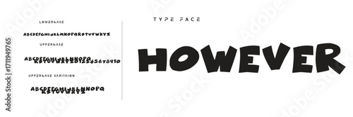 Cartoon audacious alphabet, playful uneven letters, bold geometric graffiti font for kid toy logo, youthful lettering, joyful headlines, and comic book typography. Vector typeset.