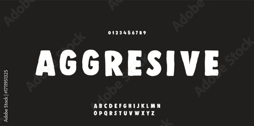 Cartoon audacious alphabet, playful uneven letters, bold geometric graffiti font for kid toy logo, youthful lettering, joyful headlines, and comic book typography. Vector typeset.