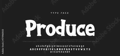 Playful style font design, colorful childish alphabet, letters and numbers vector illustration