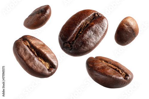 Wallpaper Mural Roasted Coffee Beans Levitating Against Black Background Torontodigital.ca