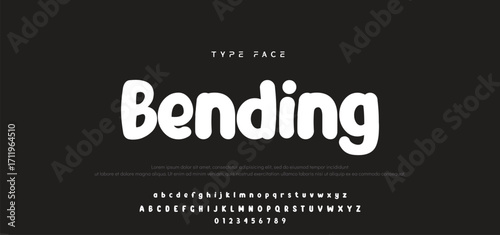 Playful cartoon Font, funky typeface for joyful brings life designs like children's artwork, birthday invitations, playful branding, and carnival typography. Vector typeset