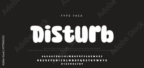 Playful cartoon Font, funky typeface for joyful brings life designs like children's artwork, birthday invitations, playful branding, and carnival typography. Vector typeset