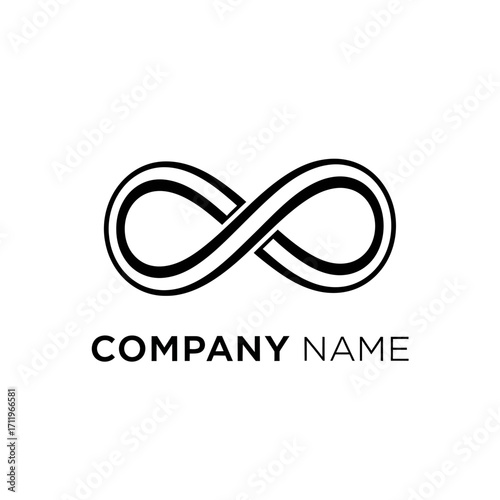 Elegant Infinity Symbol Logo Design for Enduring Brands and Limitless Possibilities.