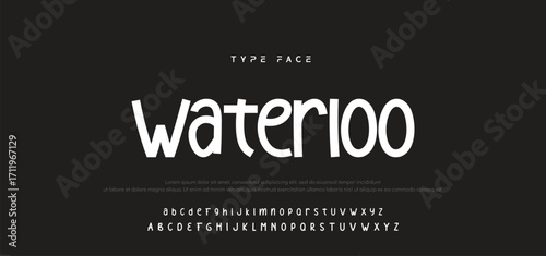 Playful cartoon Font, funky typeface for joyful brings life designs like children's artwork, birthday invitations, playful branding, and carnival typography. Vector typeset