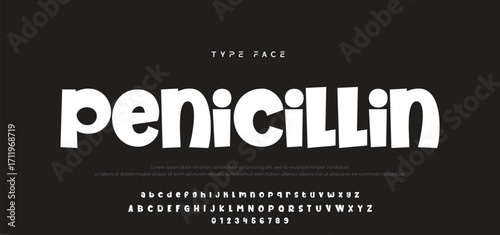 Playful cartoon Font, funky typeface for joyful brings life designs like children's artwork, birthday invitations, playful branding, and carnival typography. Vector typeset