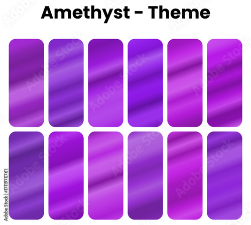 A mystical and elegant set of amethyst gradients, capturing the deep purple hues of this beautiful crystal. The collection features a range of tones from light lilac to rich violet, perfect for spirit