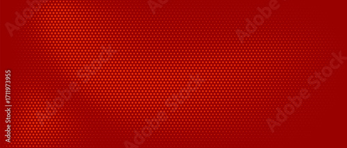 Orange and red textured background with hexagons, dots, strokes, and lines. Abstract vector illustration.
