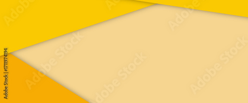 Orange and brown paper is curved by a wavy line, beautiful soft light and shadow on paper, abstract background for designers