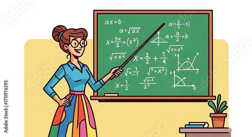 Wallpaper Mural Teacher explains math. Torontodigital.ca