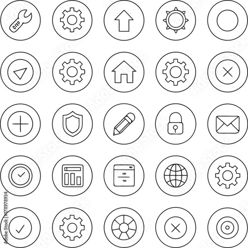 Minimalist Icon Set Modern Design