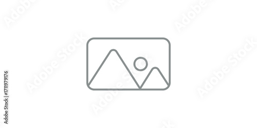 Simple image placeholder picture in a minimalist, flat design style