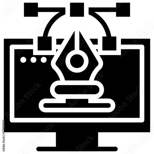 Graphic design icon isolated on white background. vector illustration icon for digital nomad