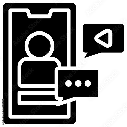 Influencer icon isolated on white background. vector illustration icon for digital nomad