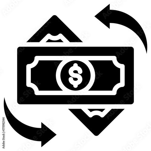 Currency exchange icon isolated on white background. vector illustration icon for digital nomad