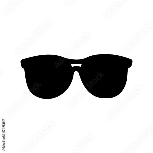 Silhouette of classic sunglasses for sun protection and stylish summer days