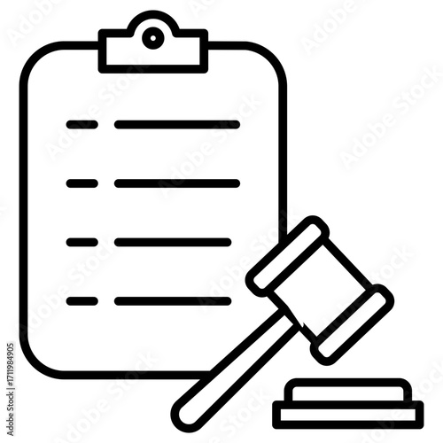 Power Of Attorney Outline Icon